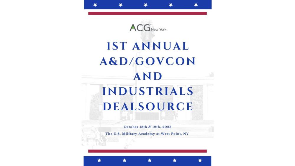 ACG New York Annual A&D/GovCon and Industrials Conference 2023 ACG